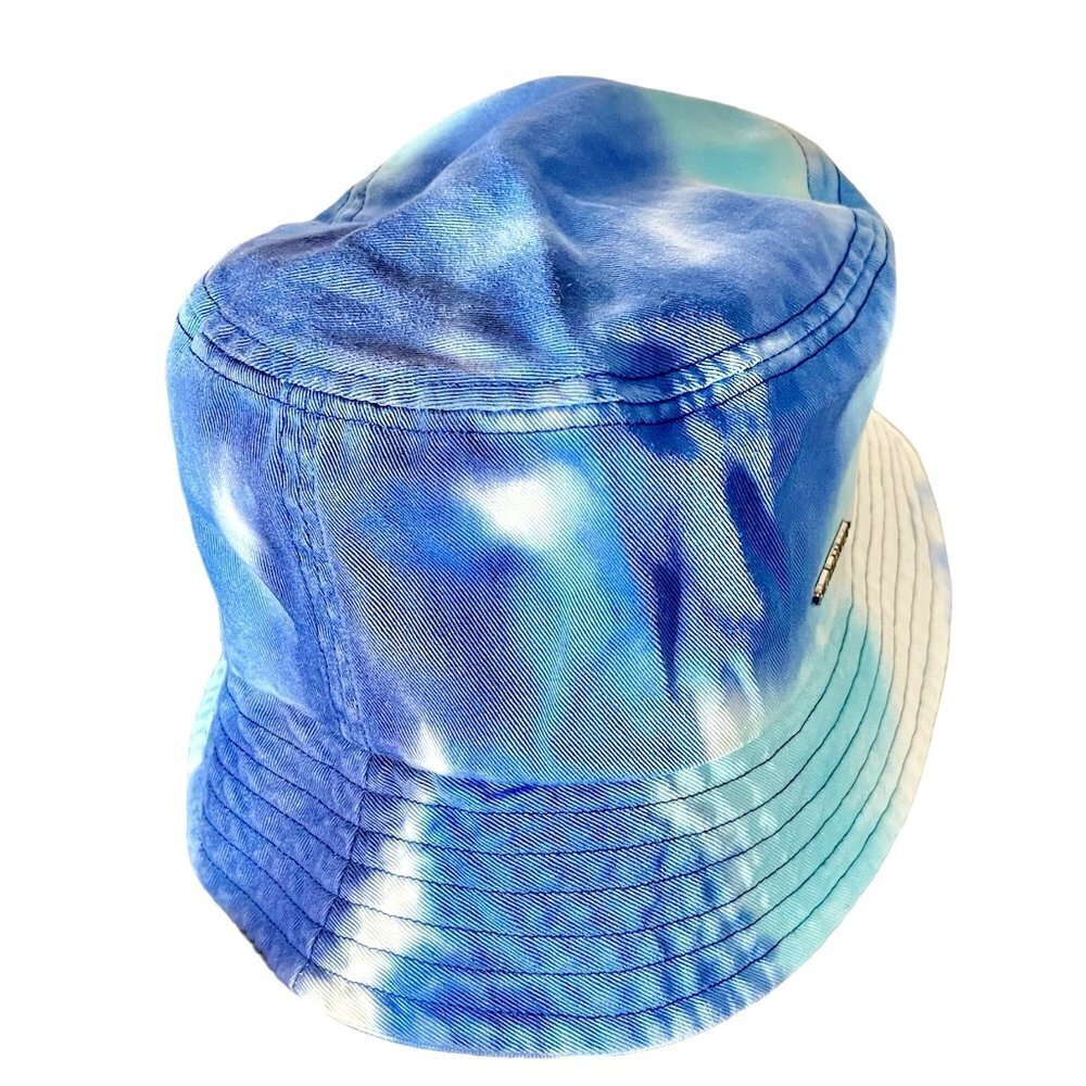 NWT Steve Madden One Size Tie Dye Bucket Hat Blue White
